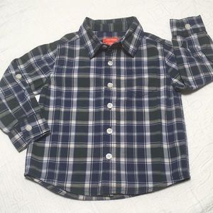 2T (4/$20) Green/Blue Plaid Shirt by Joe Fresh